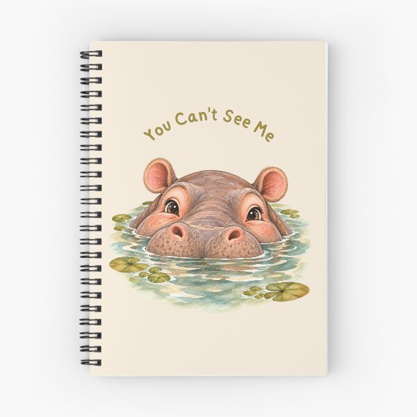 Item preview, You Can't See Me Hippo in Water designed and sold by mycute-stickers.