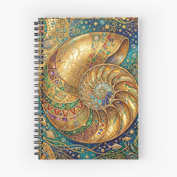 Item preview, Golden nautilus mosaic art  designed and sold by hollycooper.