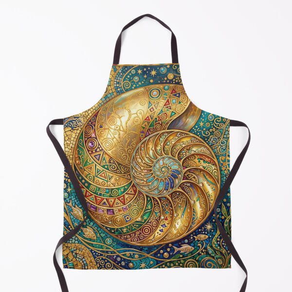 Item preview, Golden nautilus mosaic art  designed and sold by hollycooper.