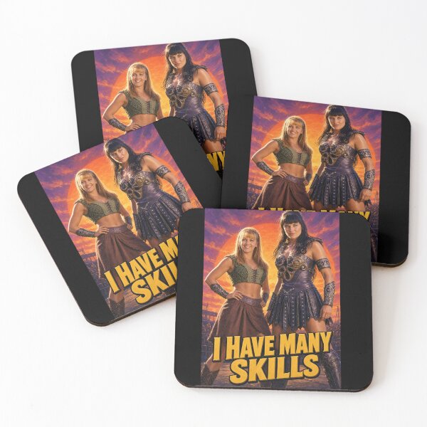 Item preview, Xena and Gabrielle I Have Many Skills Comic Poster designed and sold by ElvisVintagePosters.