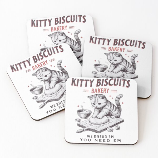 Item preview, Kitty Biscuits Bakery – Cute Cat Baking Bread Vintage Retro Design designed and sold by Mahdi Barigou.