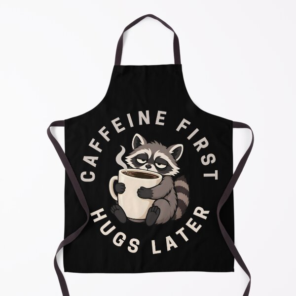 Item preview, Caffeine First Hugs Later Cute Raccoon Coffee Lover Gifts designed and sold by LeSoniPapaPrint.