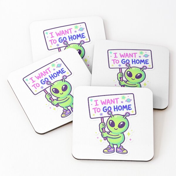 Item preview, Cute Y2K Alien I Want To Go Home Sticker designed and sold by So Golden Shop.