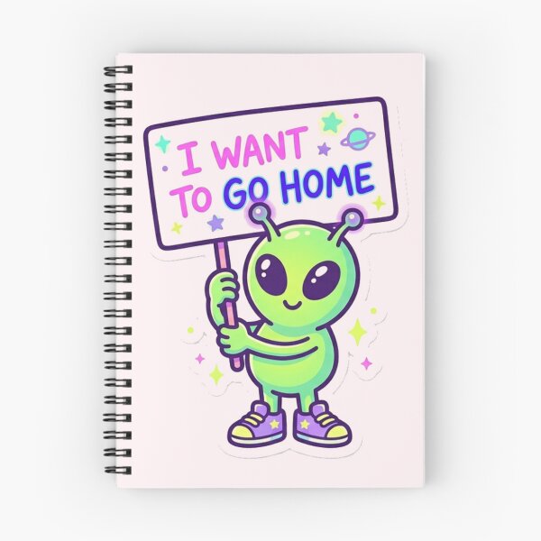 Item preview, Cute Y2K Alien I Want To Go Home Sticker designed and sold by So Golden Shop.