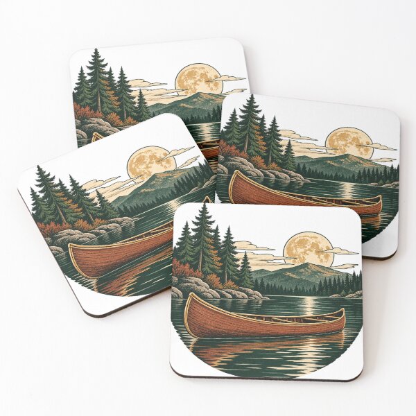 Item preview, Moonlit Northwoods Canoe designed and sold by WaynesCave.