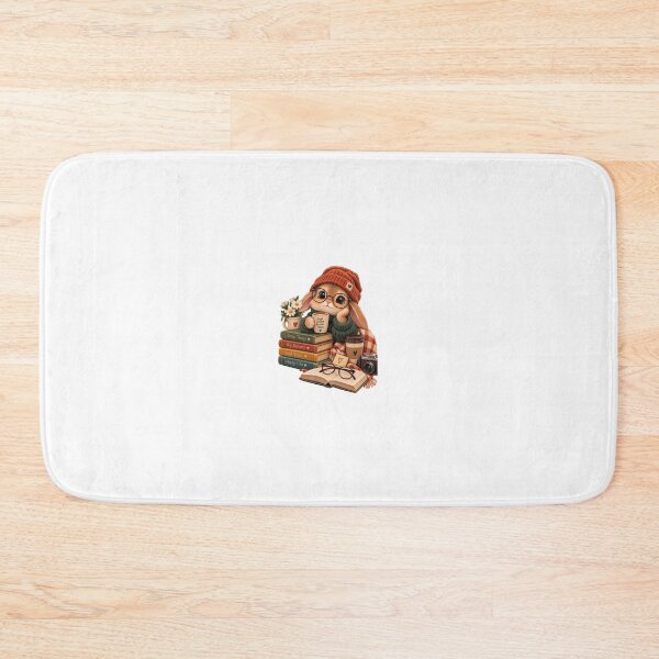 Item preview, Cozy Bunny with Coffee and Books Academic Aesthetic Design designed and sold by SimsimahLaughs.