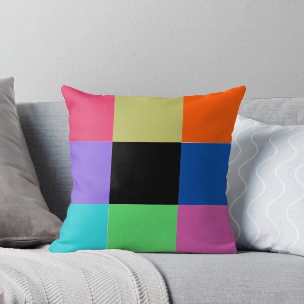 Item preview, Color blocks, 9 squares, muted red yellow orange purple blue green pink designed and sold by PixDezines.