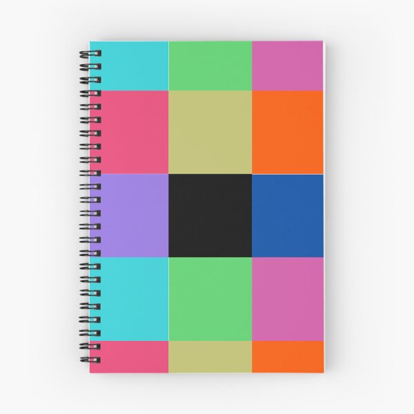 Item preview, Color blocks, 9 squares, muted red yellow orange purple blue green pink designed and sold by PixDezines.