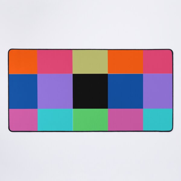 Item preview, Color blocks, 9 squares, muted red yellow orange purple blue green pink designed and sold by PixDezines.