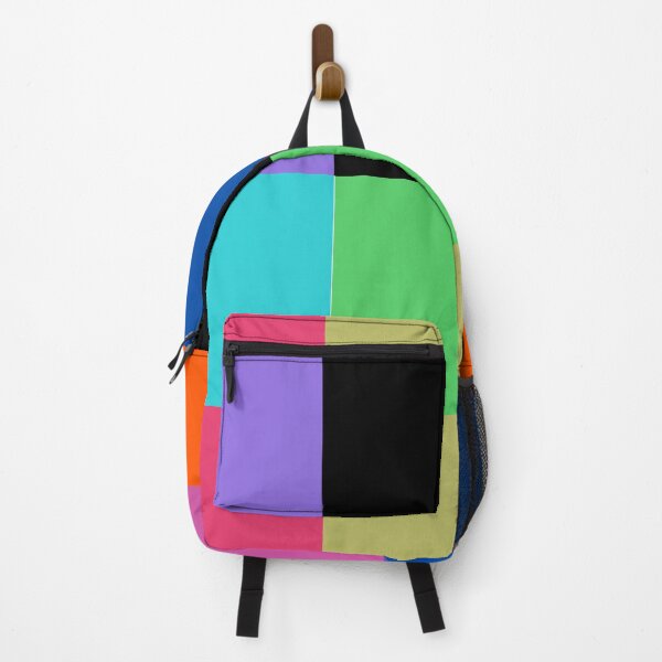 Item preview, Color blocks, 9 squares, muted red yellow orange purple blue green pink designed and sold by PixDezines.