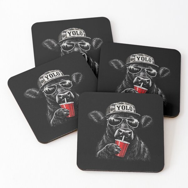 Item preview, Yolo Cow With Sunglasses And Red Cup designed and sold by notajojosfan.