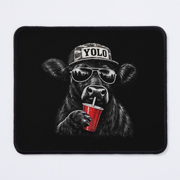 Item preview, Yolo Cow With Sunglasses And Red Cup designed and sold by notajojosfan.