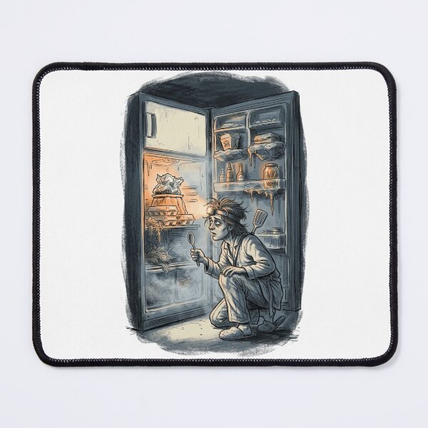Item preview, Midnight Snack Raid Fridge Expedition Funny Night Owl Art designed and sold by mood-draftsman.