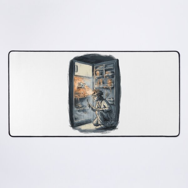 Item preview, Midnight Snack Raid Fridge Expedition Funny Night Owl Art designed and sold by mood-draftsman.