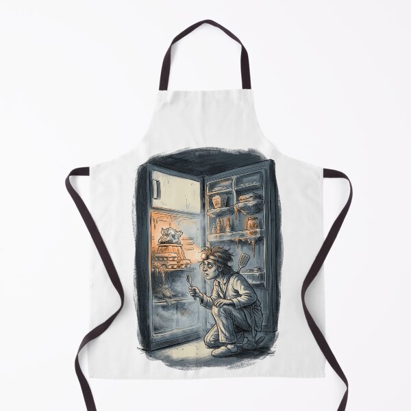 Item preview, Midnight Snack Raid Fridge Expedition Funny Night Owl Art designed and sold by mood-draftsman.