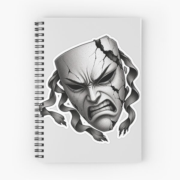 Item preview, Cracked Angry Mask Dark Surreal Art designed and sold by NovaToons.