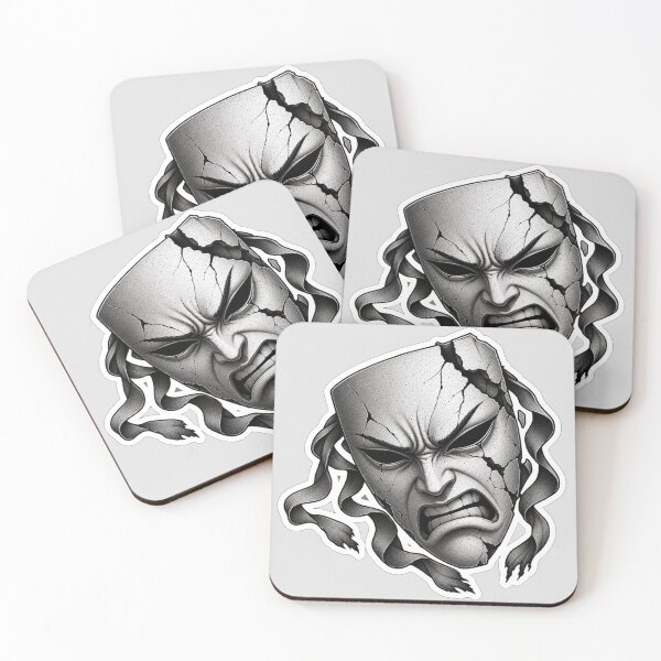 Item preview, Cracked Angry Mask Dark Surreal Art designed and sold by NovaToons.