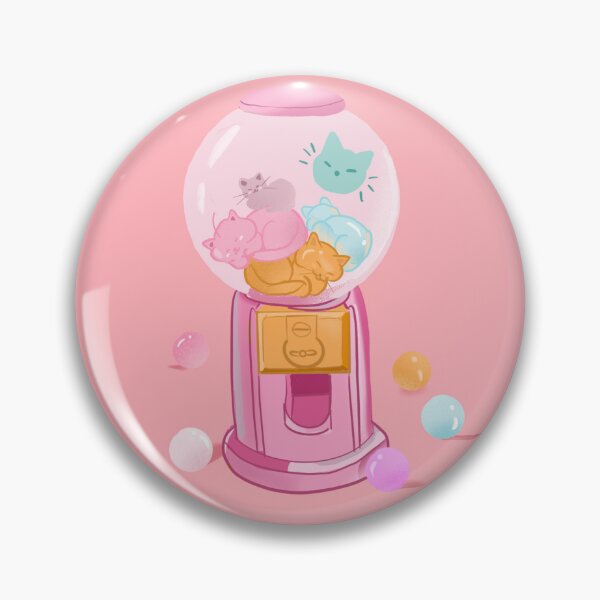 Item preview, Cat gumball machine pink, blue, orange, and purple Gum cats designed and sold by SolaceCatDesigns.