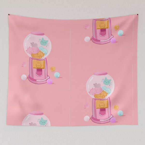 Item preview, Cat gumball machine pink, blue, orange, and purple Gum cats designed and sold by SolaceCatDesigns.