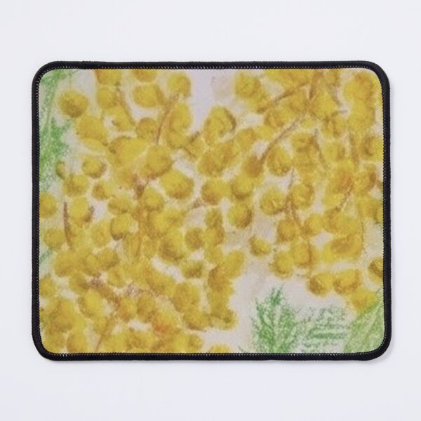 Item preview, Golden Mimosa Blossom - Oil Pastel Illustration designed and sold by MOE'S LITTLE GALLERY.
