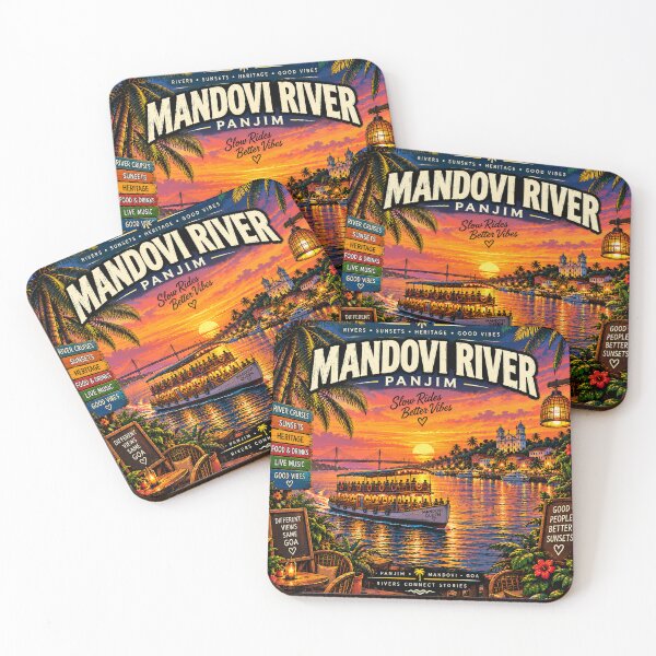Item preview, Mandovi River Panjim — Slow Rides Better Vibes designed and sold by Goanheartprints.