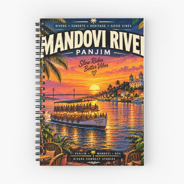 Item preview, Mandovi River Panjim — Slow Rides Better Vibes designed and sold by Goanheartprints.