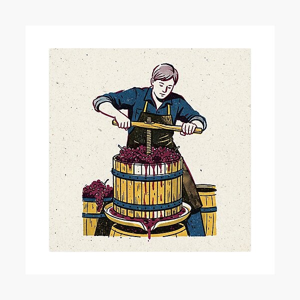 Item preview, Winemaker At The Basket Press, Riso designed and sold by eduardoroa22.
