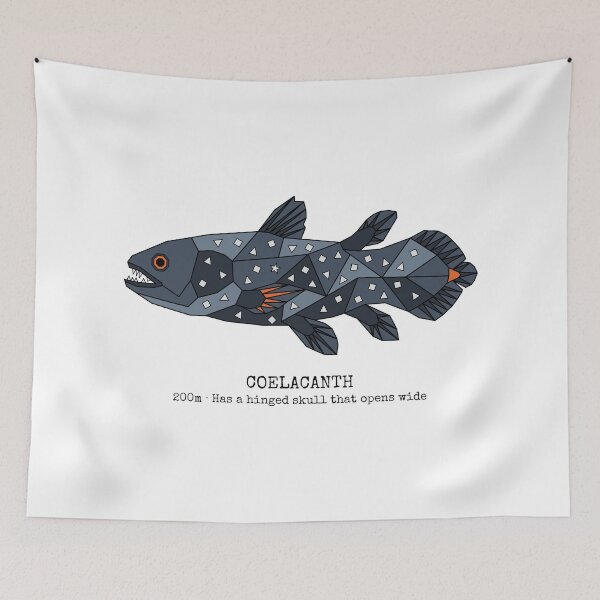Item preview, Geometric Coelacanth designed and sold by AnimalsKnowAll.