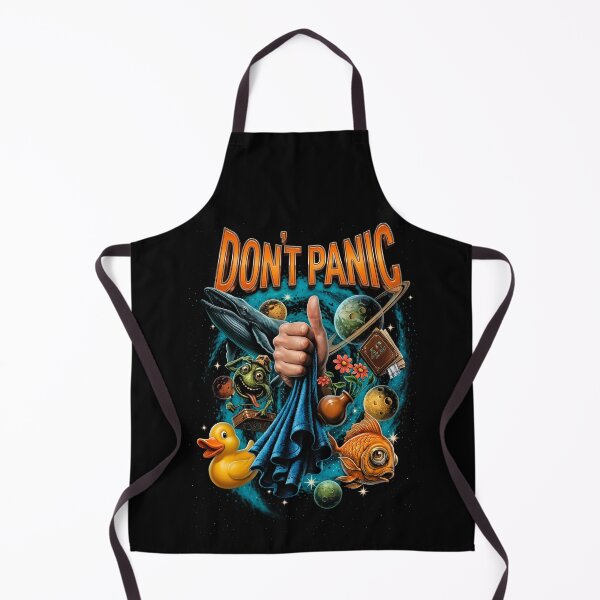 Item preview, Don't Panic – Hitchhiker's Guide to the Galaxy Cosmic Graphic Tee designed and sold by MikeMoreArt.