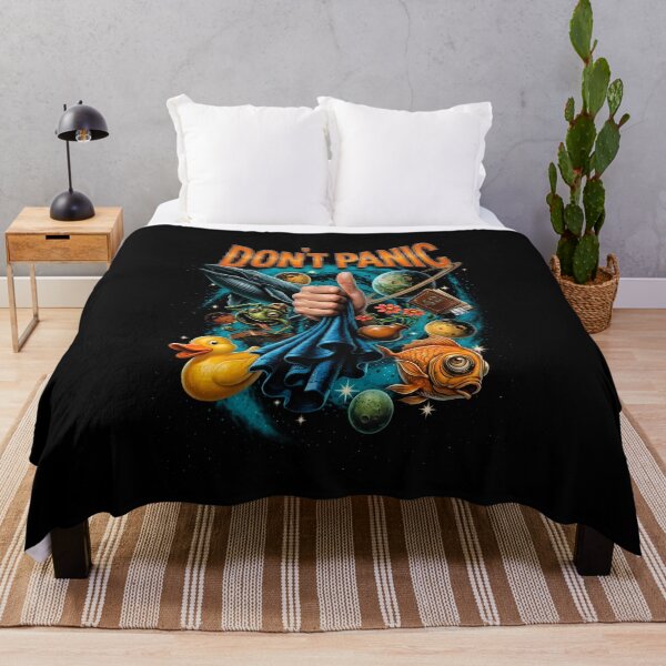 Item preview, Don't Panic – Hitchhiker's Guide to the Galaxy Cosmic Graphic Tee designed and sold by MikeMoreArt.