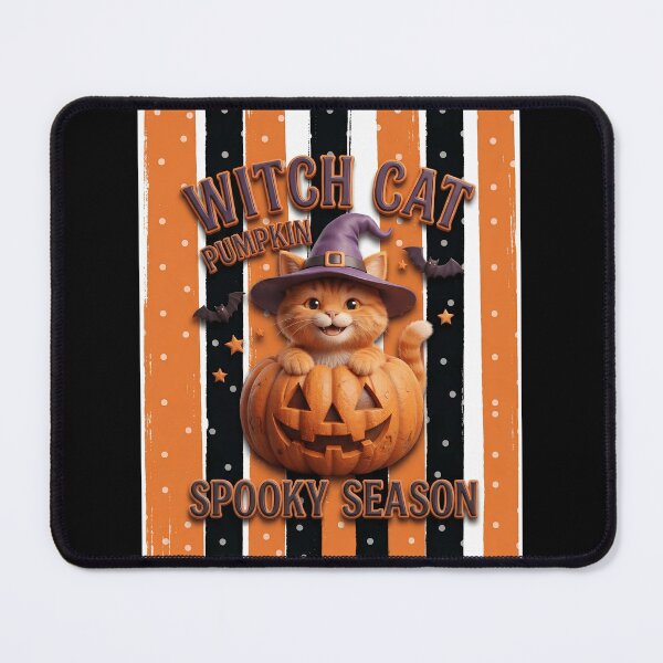 Item preview, Halloween Witch Cat Pumpkin | Orange Tabby designed and sold by Basma Designs | Retro, Kawaii Shirts & Stickers.