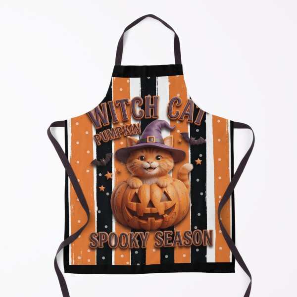 Item preview, Halloween Witch Cat Pumpkin | Orange Tabby designed and sold by Basma Designs | Retro, Kawaii Shirts & Stickers.