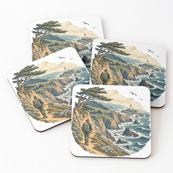 Item preview, Coastal Lighthouse Hiking Trail designed and sold by WaynesCave.