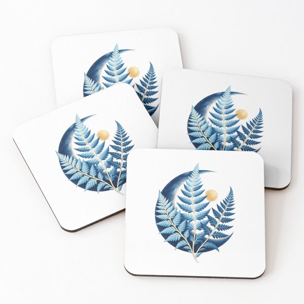 Item preview, Cyanotype Fern Moon – Botanical Night Garden designed and sold by SAS-Designer.