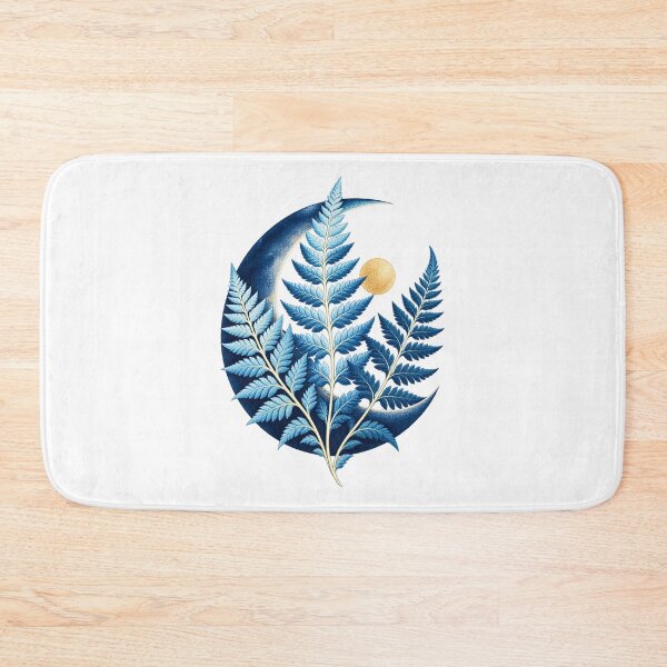 Item preview, Cyanotype Fern Moon – Botanical Night Garden designed and sold by SAS-Designer.