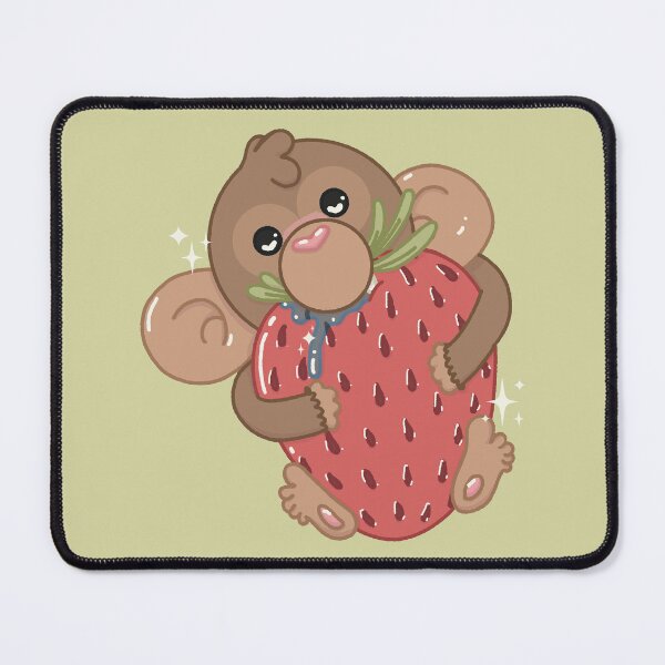 Item preview, Cute Pastel Baby Monkey with Strawberry | Kawaii Animal Illustration designed and sold by Hille Stickers.