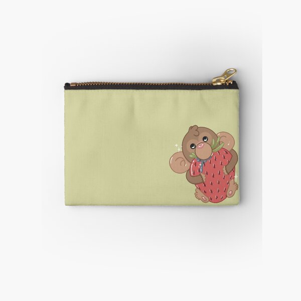 Item preview, Cute Pastel Baby Monkey with Strawberry | Kawaii Animal Illustration designed and sold by Hille Stickers.