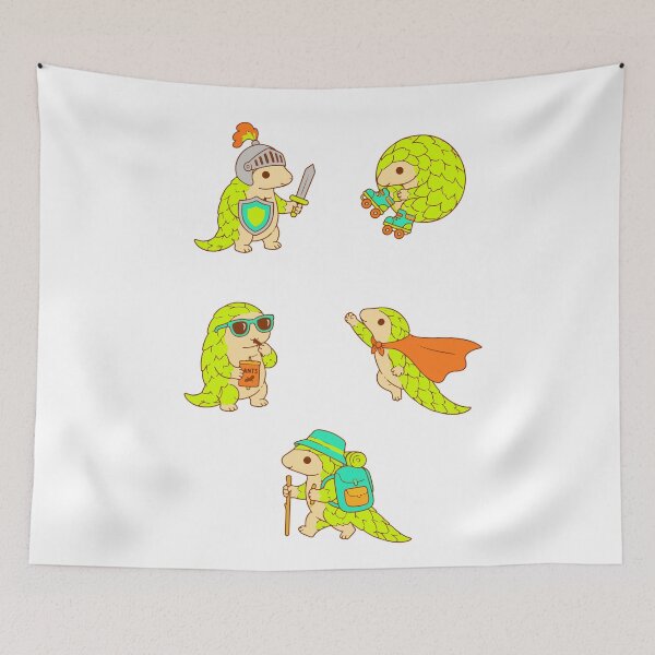 Item preview, Pangolins in Costumes – Knight, Skater, Superhero & Hiker designed and sold by Zoolumi.