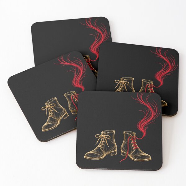 Item preview, Boots with Red Laces and Rising Smoke designed and sold by FlowSilk.