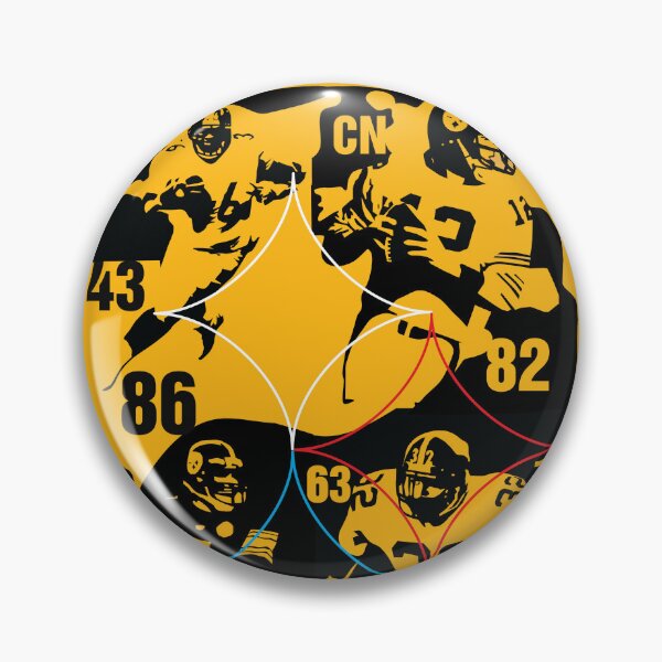 Item preview, Pittsburgh Steelers Greats Franco Harris #32, Terry Bradshaw #12, Jerome Bettis #36, Ben Roethlisberger #7 designed and sold by Rolographics1.