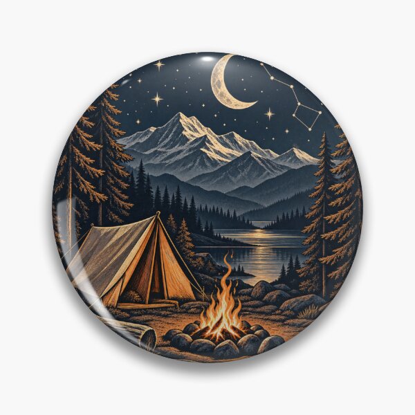 Item preview, Starlit Mountain Campsite designed and sold by WaynesCave.