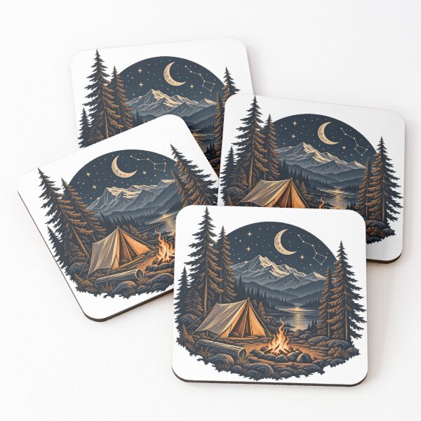 Item preview, Starlit Mountain Campsite designed and sold by WaynesCave.
