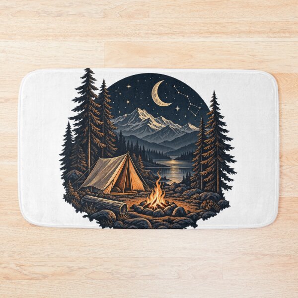 Item preview, Starlit Mountain Campsite designed and sold by WaynesCave.