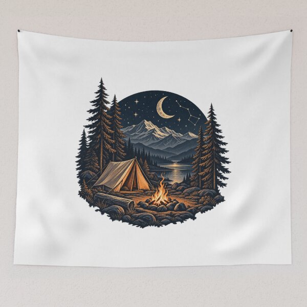Item preview, Starlit Mountain Campsite designed and sold by WaynesCave.