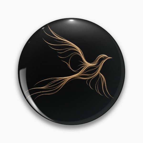 Item preview, Golden Bird in Flight designed and sold by FlowSilk.