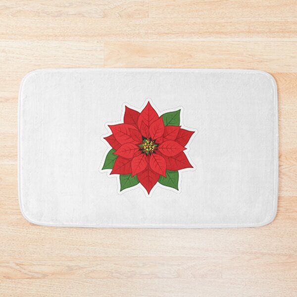 Item preview, Beautiful Red Poinsettia Christmas Flower Illustration designed and sold by Owcomm.