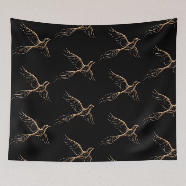 Item preview, Golden Bird in Flight designed and sold by FlowSilk.