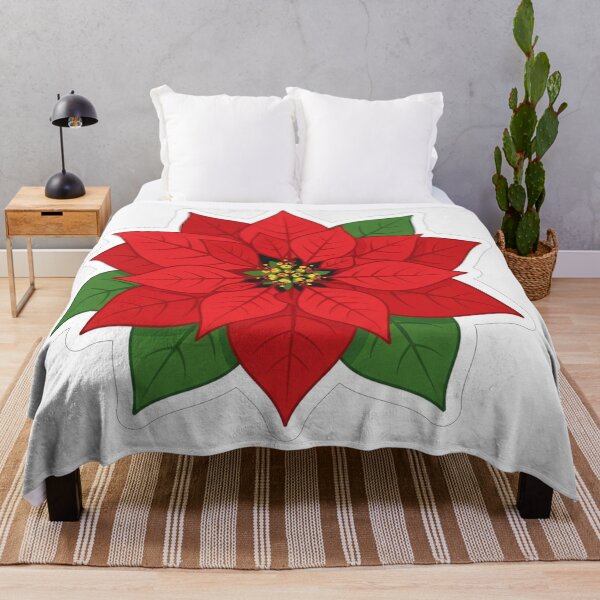 Item preview, Beautiful Red Poinsettia Christmas Flower Illustration designed and sold by Owcomm.