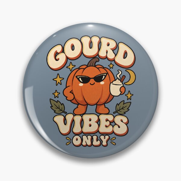 Item preview, Gourd Vibes Only Retro Kawaii Pumpkin designed and sold by  MAD's Recreation Studio.