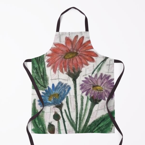 Item preview, Three Daisies Bouquet - Oil Pastel Illustration designed and sold by MOE'S LITTLE GALLERY.